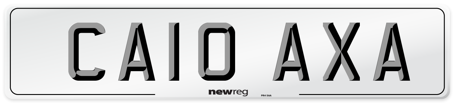 CA10 AXA Number Plate from New Reg